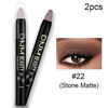 Picture of evpct 2Pcs Cream Eyeshadow Sticks Set for Eyes Waterproof, Stone Matte Eye shadow Stick Pencil Pen Bulk sombras en crema para ojos 22+22