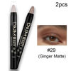 Picture of evpct 2Pcs Cream Eye Shadow Brightener Sticks Set for Eyes Waterproof, Ginger Matte Pencil Eye shadow Applicator Stick Pen Bulk Palette Makeup sombras en crema para ojos 29+29