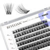 Picture of BEYELIAN Cluster Lashes, Individual Lash Clusters 84 Pcs, 10-16mm C Curl DIY Eyelash Extension Super Thin Band Resuable Soft Glue Bonded Lash Extensions (Style3 0.07 Mix Black Band)