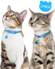 Picture of Taglory Reflective Cat Collar Breakaway with Bells, 2 Pack Girl Boy Pet Cat Collar Adjustable 7.5-12.5 Inch, Sky Blue