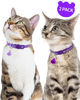 Picture of Taglory Reflective Cat Collar Breakaway with Bells, 2 Pack Girl Boy Pet Cat Collar Adjustable 7.5-12.5 Inch, Purple