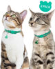 Picture of Taglory Reflective Cat Collar Breakaway with Bells, 2 Pack Girl Boy Pet Cat Collar Adjustable 7.5-12.5 Inch, Turquoise