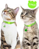 Picture of Taglory Reflective Cat Collar Breakaway with Bells, 2 Pack Girl Boy Pet Cat Collar Adjustable 7.5-12.5 Inch, Green