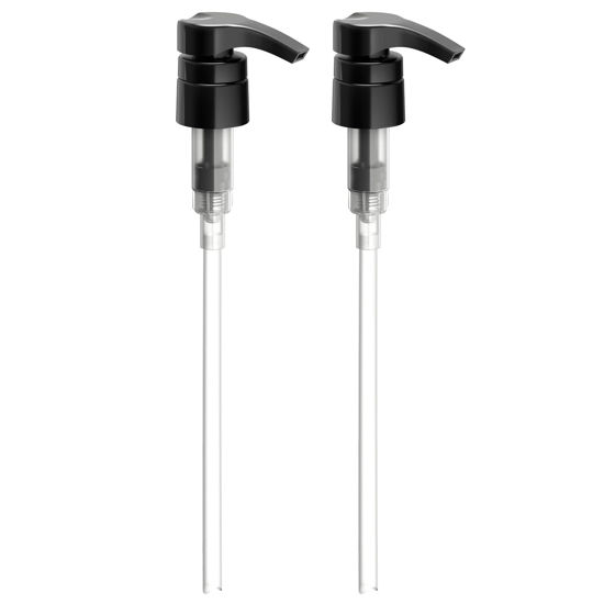 Picture of Liter 33.8 oz Shampoo Conditioner Pumps Fits Salon Brand Bottles, 2-Pack Pump Top Dispenser Compatible with 1-inch Neck Diameter Bottles (Black)