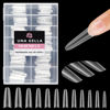 Picture of UNA GELLA Extra Long Oval Fake Nails - 120pcs Double-Sided Pre-Shaped Gel Acrylic XL Tips for Half Cover Nail Extension, Home DIY & Salon, 12 Sizes Gelly Tips