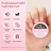 Picture of UNA GELLA Solid Nail Glue, Strong Adhesive Solid Nail Glue Gel for Press On Nails Tips 15g - Hard Gel x Nail Extension Glue for Clear Acrylic Fake Nails Home Salon, U V Curing Needed