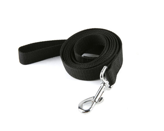 Picture of Nylon Dog Training Leash, Traction Rope, 4/5/6 Feet Long, 3/4 Inch 1 Inch Wide, for Small and Medium Dogs (1'' x 4 FT, Black)