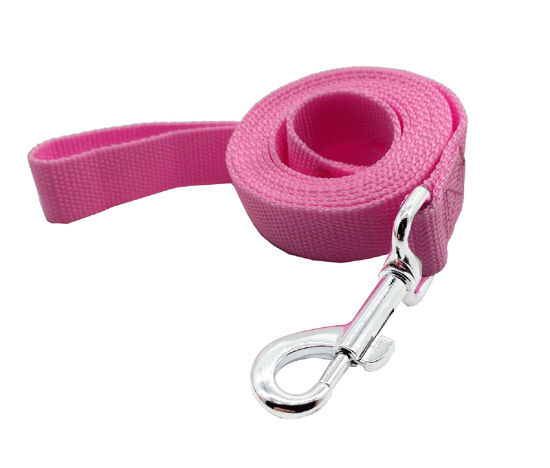 Picture of Nylon Dog Training Leash, Traction Rope, 4/5/6 Feet Long, 3/4 Inch 1 Inch Wide, for Small and Medium Dogs (1'' x 5 FT, Pink)