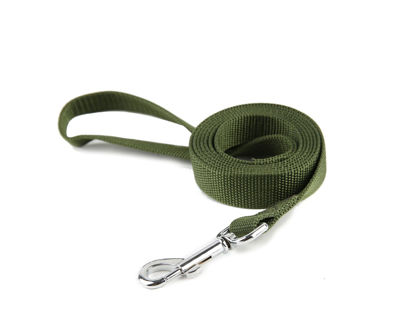 Picture of Strong Durable Nylon Dog Training Leash, Traction Rope, 4/5/6 Feet Long, 3/4 Inch 1 Inch Wide, for Small and Medium Dogs (1'' x 5 FT, Green)