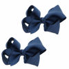 Picture of 3 Inch Grosgrain Bow for Little Girls- Set of 2 (Navy)