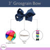 Picture of 3 Inch Grosgrain Bow for Little Girls- Set of 2 (Navy)