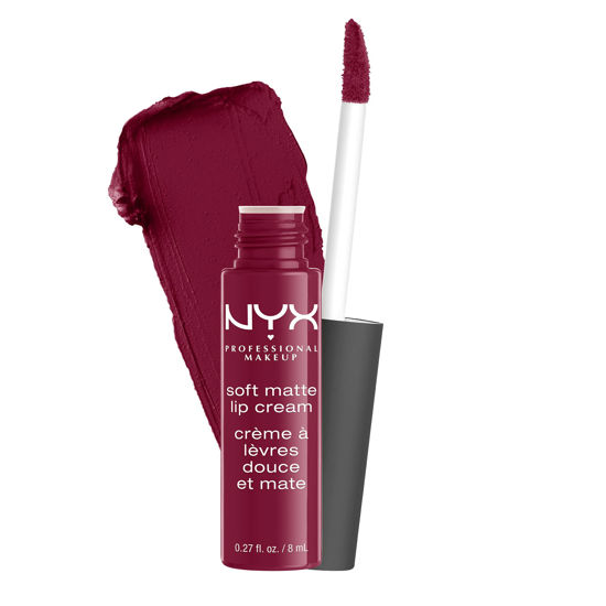 Picture of NYX PROFESSIONAL MAKEUP Soft Matte Lip Cream, Lightweight Liquid Lipstick - Copenhagen (Matte Rich Plum)