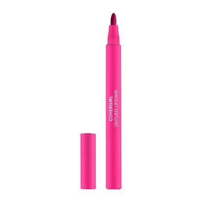 Picture of COVERGIRL Outlast, 15 Epic, Lipstain, Smooth Application, Precise Pen-Like Tip, Transfer-Proof, Satin Stained Finish, Vegan Formula, 0.06oz