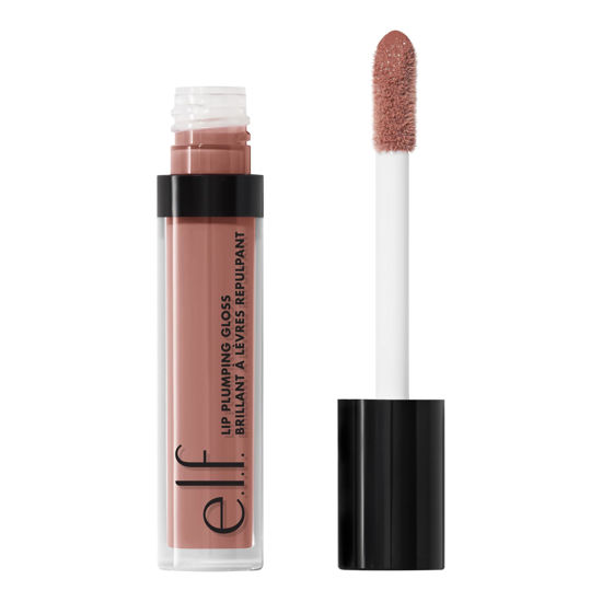 Picture of e.l.f. Lip Plumping Gloss, High-Shine Sheer Color, Hydrates & Creates Fuller Lips With Vitamin E, Vegan & Cruelty-Free, Petal Pressed, 0.09 Fl Oz