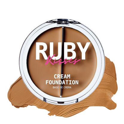 Picture of Ruby Kisses 3D Face Creator Cream Foundation & Concealer, 12 Hours Long Lasting, Medium to Full Coverage, Non-Greasy, Ideal for Makeup & Contour Palette (Level 8)