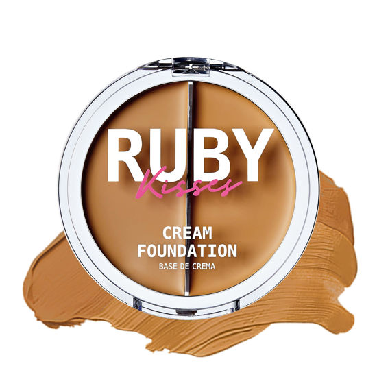 Picture of Ruby Kisses 3D Face Creator Cream Foundation & Concealer, 12 Hours Long Lasting, Medium to Full Coverage, Non-Greasy, Ideal for Makeup & Contour Palette (Level 7)