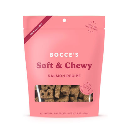 Picture of Bocce's Bakery Oven Baked Salmon Recipe Treats for Dogs, Wheat-Free Everyday Dog Treats, Made with Real Ingredients, Baked in The USA, All-Natural Soft & Chewy Cookies, Salmon, 6 oz