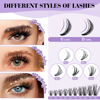 Picture of Manga Lash Clusters DIY Individual Lashes 50D-D-10-18MIX 300 PCS False Eyelash Cluster Volume Lashes Extension 30D 40D 50D D Curl Lash Clusters DIY lash Extensions at Home (50D-D,10-18MIX)