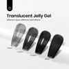 Picture of Beetles Jelly Nude Black Gel Nail Polish 15ML 1 Pcs Sheer Neutral Translucent Black Gel Polish Soak Off U V LED Nail Lamp Glassy Jelly Nails DIY Home