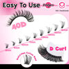 Picture of FANXITON Lash Clusters 280 Pcs Wispy Lash Clusters D Curl 8-16 MM Mix Natural Eyelash Clusters 40D Individual Eyelash DIY Lash Extensions at Home(0.07D 40D)