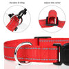 Picture of TagME Reflective Nylon Dog Collars, Adjustable Classic Dog Collar with Quick Release Buckle for Extra Large Dogs, Red, 1¼" Width