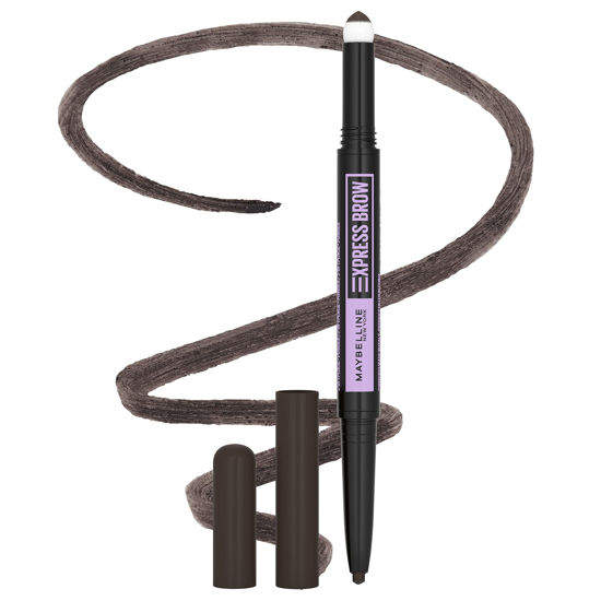 Picture of Maybelline Express Brow 2-In-1 Pencil and Powder Eyebrow Makeup, Black Brown, 1 Count