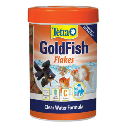 Picture of Tetra Goldfish Flakes, Nutritionally Balanced Diet For Aquarium Fish, Vitamin C Enriched Flakes, 1 oz