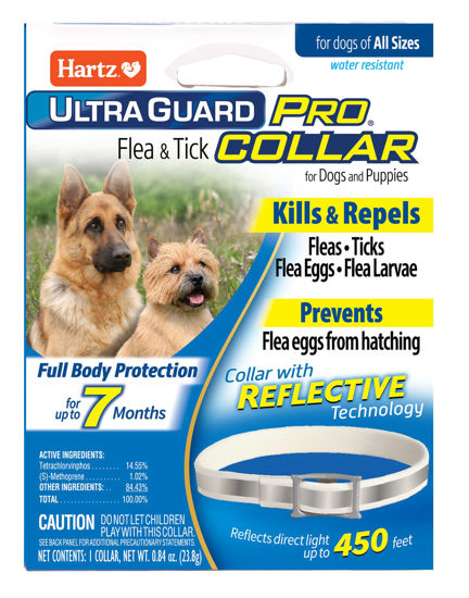 Picture of Hartz UltraGuard Pro Reflective Flea & Tick Collar for Dogs and Puppies, 7 Month Flea and Tick Prevention Per Collar, 1 Count