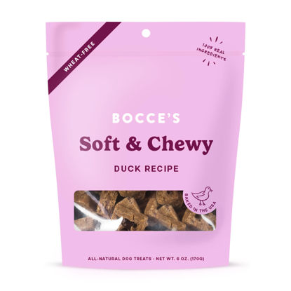 Picture of Bocce's Bakery Oven Baked Duck Recipe Treats for Dogs, Wheat-Free Everyday Dog Treats, Made with Real Ingredients, Baked in The USA, All-Natural Soft & Chewy Cookies, Duck, 6 oz