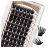 Picture of LASHVIEW Lash-Extension-Clusters 72pcs D Curl Lash Clusters Natural Look Cluster Lashes Extensions Super Thin Band & Soft Lashes Reusable 12mm MIX (56D)