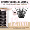 Picture of LASHVIEW Lash-Extension-Clusters 72pcs D Curl Lash Clusters Natural Look Cluster Lashes Extensions Super Thin Band & Soft Lashes Reusable 12mm MIX (56D)