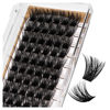 Picture of LASHVIEW Lash-Extension-Clusters 72pcs D Curl Lash Clusters Natural Look Cluster Lashes Extensions Super Thin Band & Soft Lashes Reusable 14mm MIX (56D)