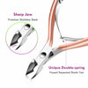 Picture of Cuticle Trimmer Cuticle Remover with Cuticle Pusher, XUNXMAS Professional Stainless Steel Durable Pedicure Manicure Tools Cutter Nipper Scissor Clipper for Fingernails and Toenails Rose Gold