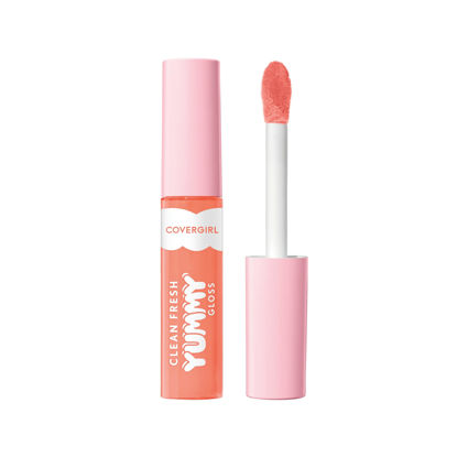 Picture of COVERGIRL Clean Fresh Yummy Gloss - Lip Gloss, Sheer, Natural Scents, Vegan Formula - Peach Out!