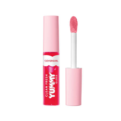 Picture of COVERGIRL Clean Fresh Yummy Gloss - Lip Gloss, Sheer, Natural Scents, Vegan Formula - My Strawbooty