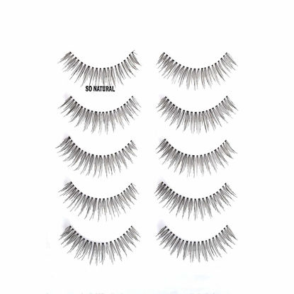 Picture of ALICE Lashes 110 Natural Hand Knotted False Eyelashes 5 Pairs Multipack