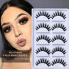 Picture of Veleasha Lashes 5D Faux Mink Lashes 100% Handmade Luxurious Fake Eyelashes Lightweight Fluffy False Eyelashes 5 Pairs Pack (Princess)