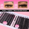 Picture of Cluster Lashes 280 pcs Lash Clusters D Curl Volume Eyelashes Extensions 9-16 mm Mix 40D+50D Individual Lashes Thin Band Eyelashes Cluster for DIY Lash Extension Beginners (Lash Clusters 0.07 D)