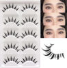 Picture of Veleasha Lashes 5D Faux Mink Lashes 100% Handmade Luxurious Fake Eyelashes Lightweight Fluffy False Eyelashes 5 Pairs Pack (Demon)