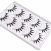 Picture of Veleasha Lashes 5D Faux Mink Lashes 100% Handmade Luxurious Fake Eyelashes Lightweight Fluffy False Eyelashes 5 Pairs Pack (Demon)