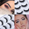 Picture of Veleasha Lashes 5D Faux Mink Lashes 100% Handmade Luxurious Fake Eyelashes Lightweight Fluffy False Eyelashes 5 Pairs Pack (Pretty)