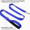 Picture of Joytale Double-Sided Reflective Dog Leash, 6 FT/5 FT/4 FT, Padded Handle Nylon Dogs Leashes for Small & Medium Dogs Walking, Navy Blue, 4FT