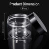 Picture of 4 Pieces Round Clear Wide-mouth Leak Proof Plastic Container Jars with Lids for Travel Storage Makeup Beauty Products Face Creams Oils Salves Ointments DIY Making or Others (Black, 6 Ounce)