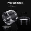 Picture of 4 Pieces Round Clear Wide-mouth Leak Proof Plastic Container Jars with Lids for Travel Storage Makeup Beauty Products Face Creams Oils Salves Ointments DIY Making or Others (Black, 6 Ounce)