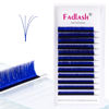 Picture of L Curl Lash Extensions Easy Fan Volume Lashes Mix Colored Lash Extensions Flowering Blue Eyelash Extensions Self Fanning Eyelash Extensions (Blue-0.07L-15-20mm)