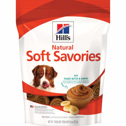 Picture of Hill's Natural Soft Savories, All Life Stages, Great Taste, Dog Treats, Peanut Butter & Banana, 8 oz Bag