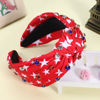 Picture of American Flag Knotted Headband USA Patriotic Independence Day Stars Stripes Twist Hair Accessories 4th of July Hair Hoop for Women Girls