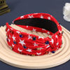 Picture of American Flag Knotted Headband USA Patriotic Independence Day Stars Stripes Twist Hair Accessories 4th of July Hair Hoop for Women Girls