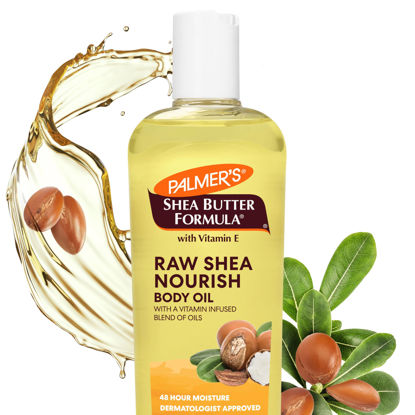 Picture of Palmer's Shea Formula Raw Shea Body Oil with Vitamin E, Deep Body Moisturizer to Soothe & Nourish Dry, Sensitive & Eczema-Prone Skin, 8.5 oz