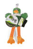 Picture of goDog Checkers Just for Me Skinny Duck Squeaky Plush Dog Toy, Chew Guard Technology - Green, Mini